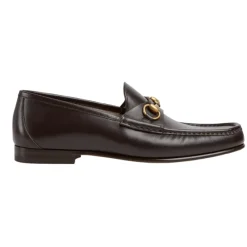 Loafers<Gucci Mørkee Læder Horsebit Loafers Brun