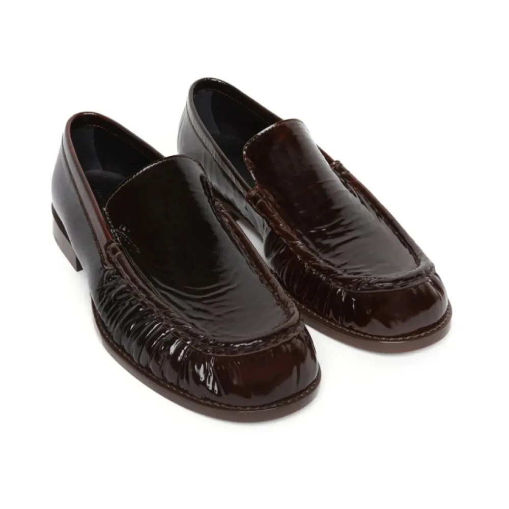 Loafers^Dries Van Noten Mørkee Patentlæder Slip-On Sko Brun