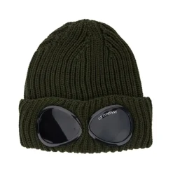 Huer, Kasketter & Hatte<C.P. Company Mørke Ribstrikket Goggle Hue Grøn