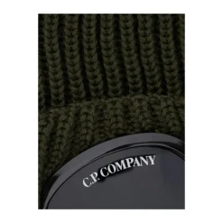 Huer, Kasketter & Hatte<C.P. Company Mørke Ribstrikket Goggle Hue Grøn