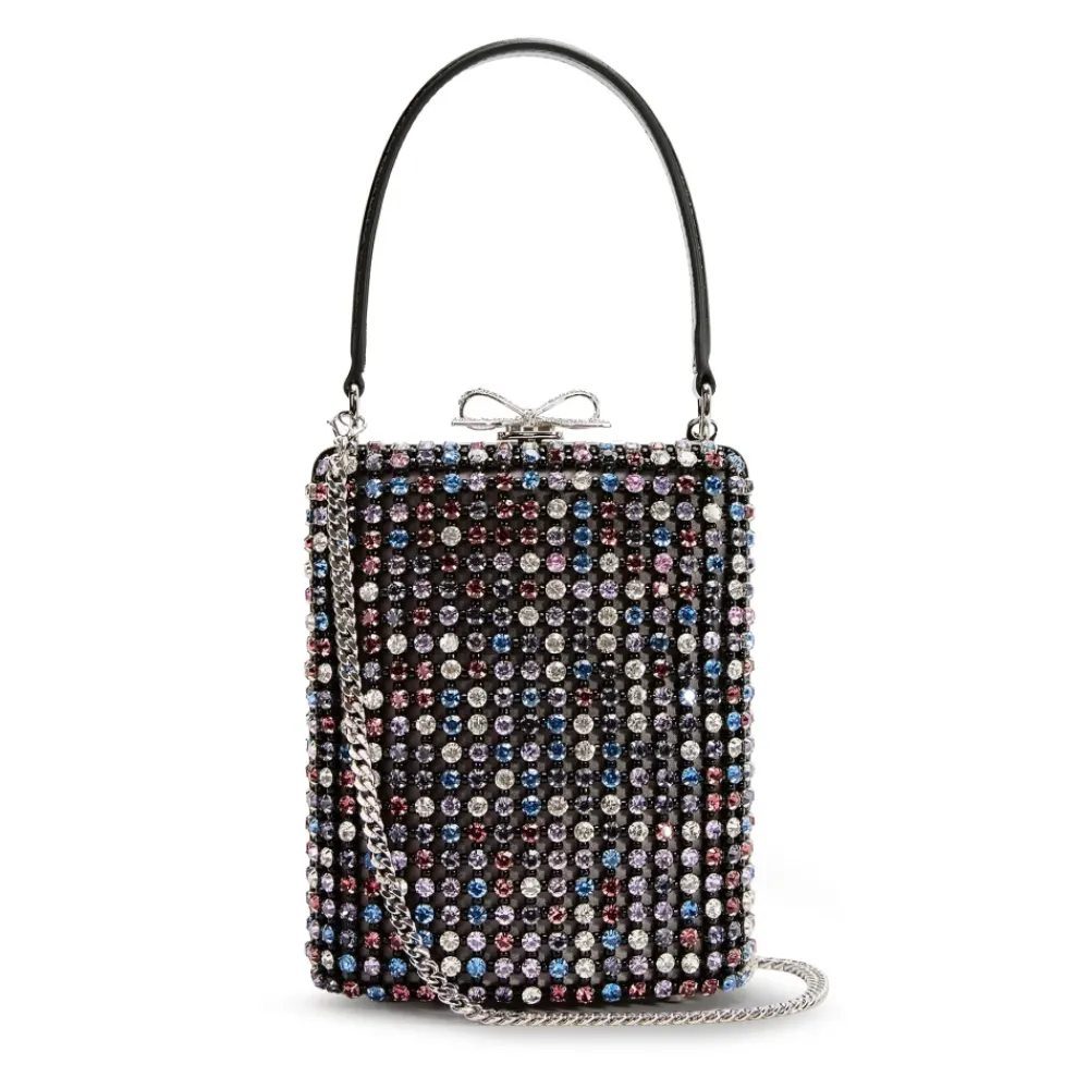 Bæltetasker<Self Portrait Multi Crystal Embellished Clutch Bag Multifarvet