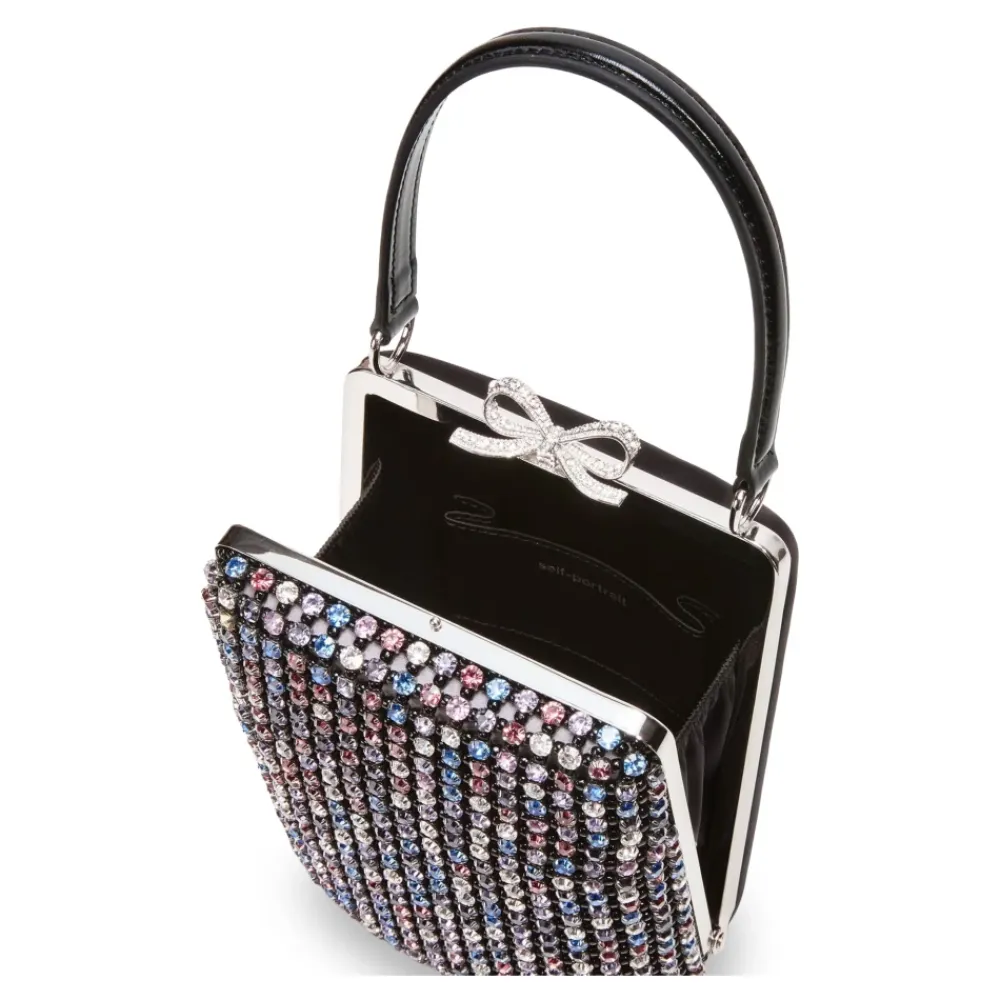 Bæltetasker<Self Portrait Multi Crystal Embellished Clutch Bag Multifarvet