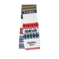 Halstørklæde^Fendi Multicolor Logo Halstørklæde Multifarvet