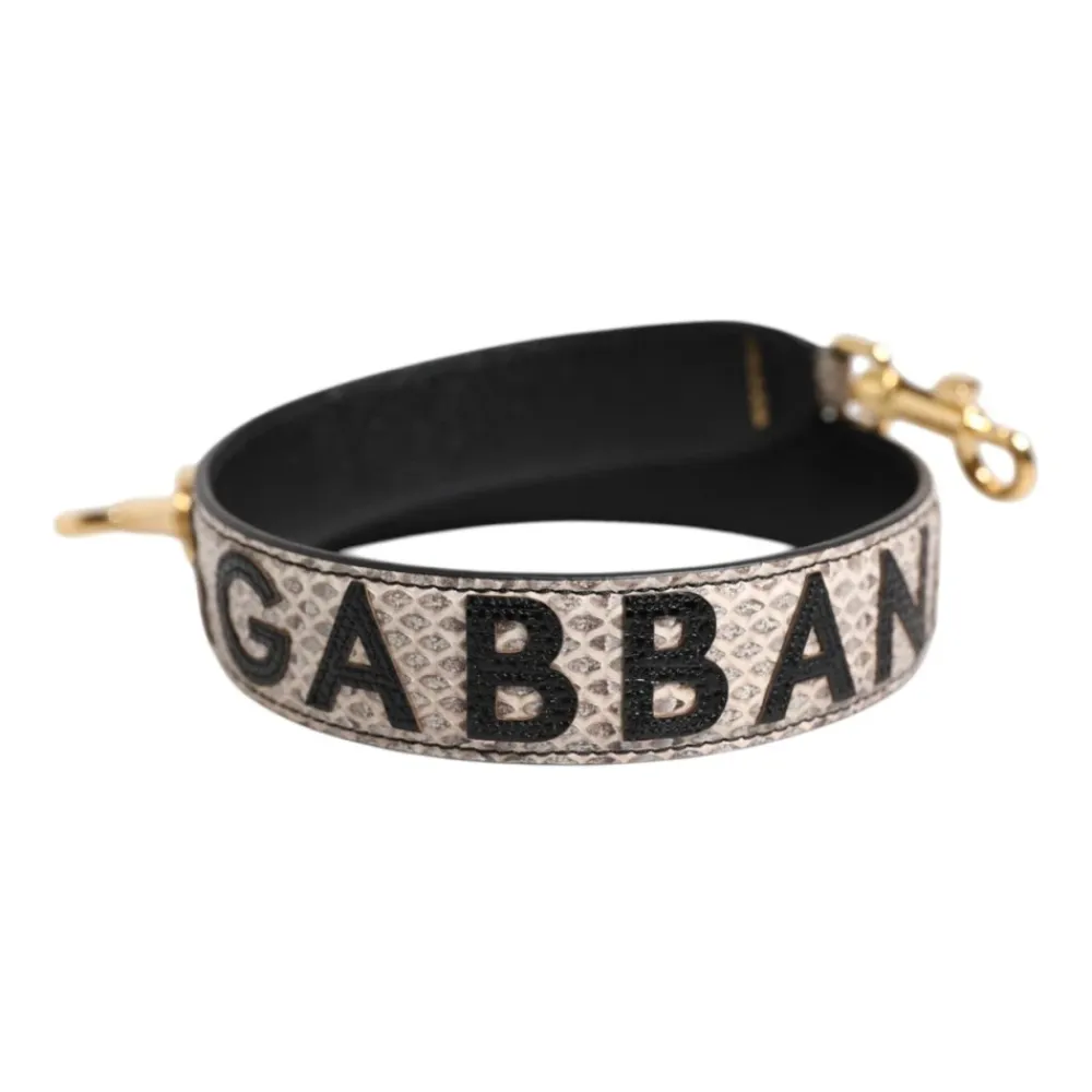 Tilbehør Til Tasker^Dolce & Gabbana Læder Skulderrem med Hummerlåse Multifarvet