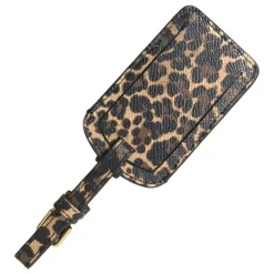 Tilbehør Til Tasker<Dolce & Gabbana Leopard Læder Kuffertmærke Multifarvet