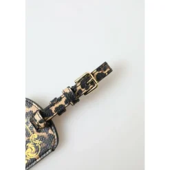 Tilbehør Til Tasker<Dolce & Gabbana Leopard Læder Kuffertmærke Multifarvet