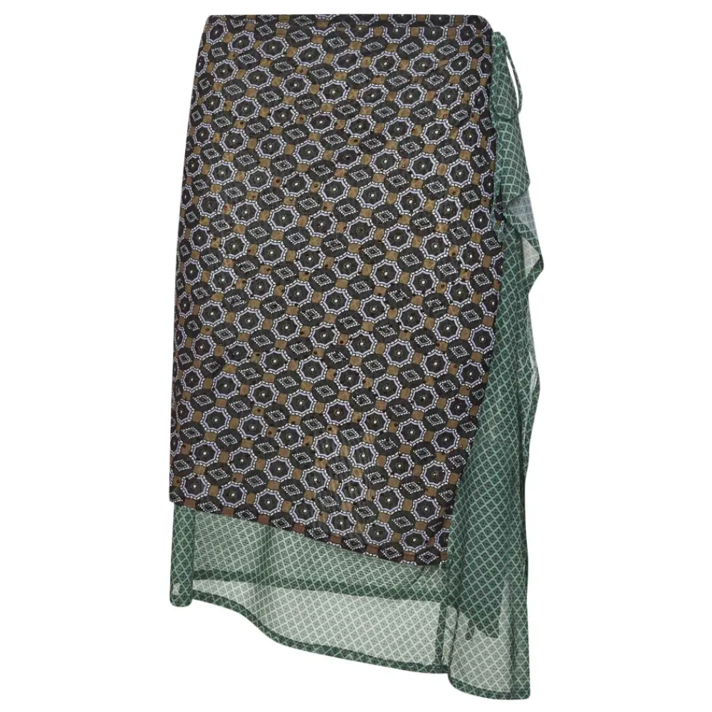 Nederdele<Dries Van Noten Mini Tie Mesh Nederdel Multifarvet