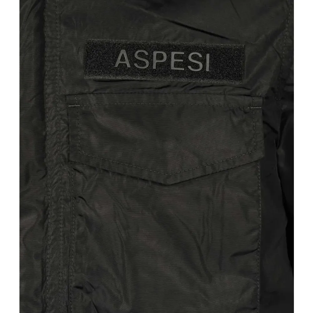 Jakker^Aspesi Multi-pocket Nylon Jakke Sort
