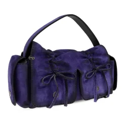 Tasker|Håndtasker<Acne Studios Multipocket Suede Shoulder Bag Lilla