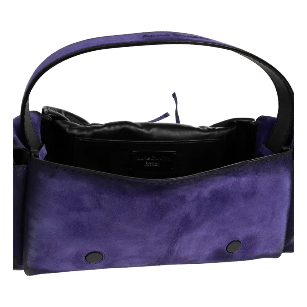 Tasker|Håndtasker<Acne Studios Multipocket Suede Shoulder Bag Lilla