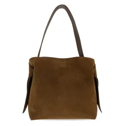 Tasker|Indkøbstasker^Acne Studios Musubi Suede Midi Bag Brun