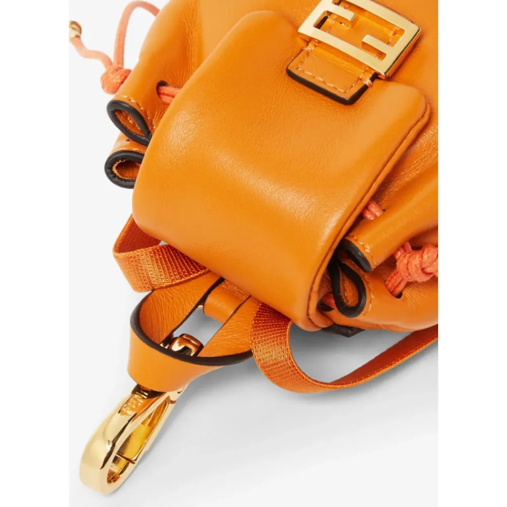 Tilbehør Til Tasker<Fendi Nano Backpack Charm Orange
