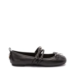 Ballerina Sko<PINKO Nappa Læder Ballerina Sko Sort