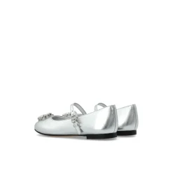 Ballerinasko<Dolce & Gabbana Nappa Læder Ballerinasko med Broche Grå