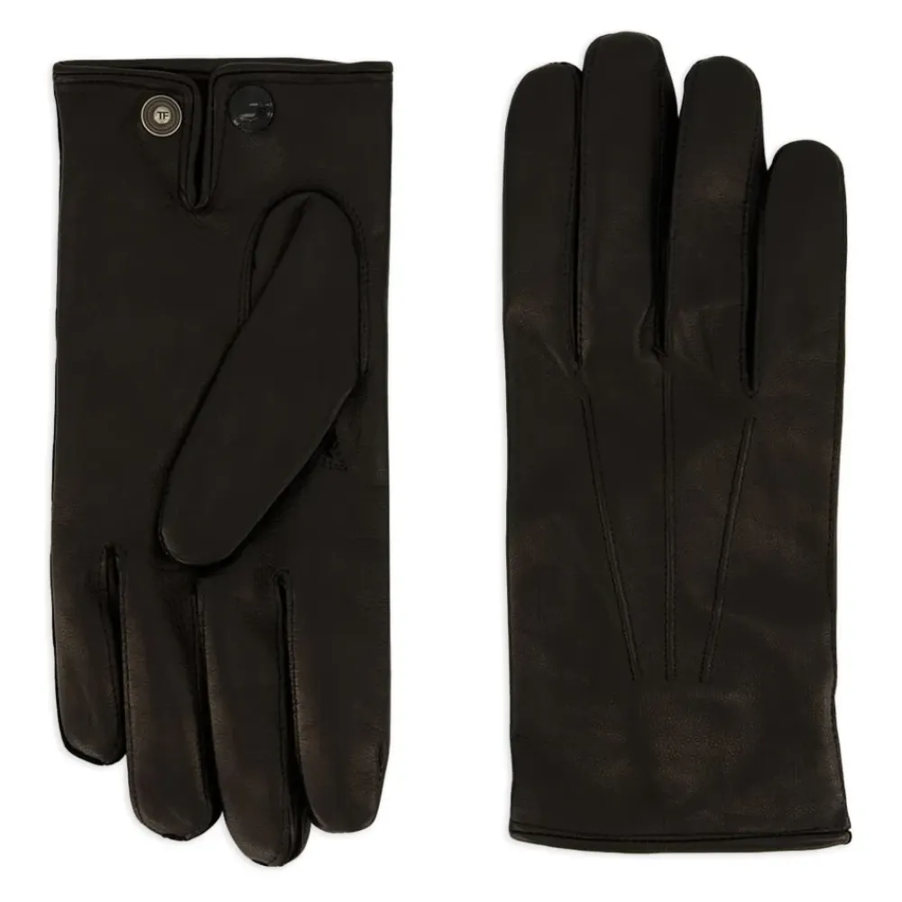 Handsker<Tom Ford Nappa Leather Light Gloves Sort
