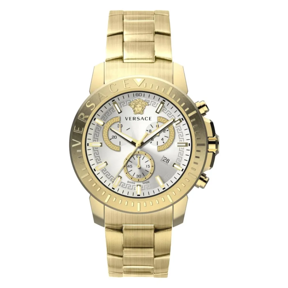 Ure<Versace New Chrono 45mm Chronograph Gul