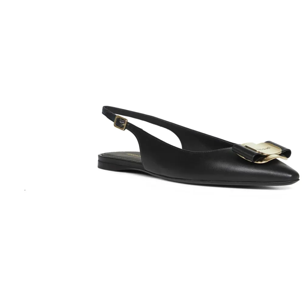 Ballerina Sko^Ferragamo New Vara Plate Ballerina Sort