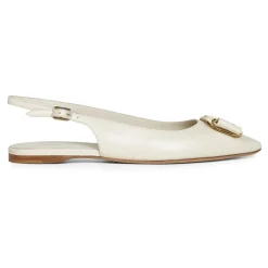 Ballerina Sko^Ferragamo New Vara Plate Ballet Flat Hvid