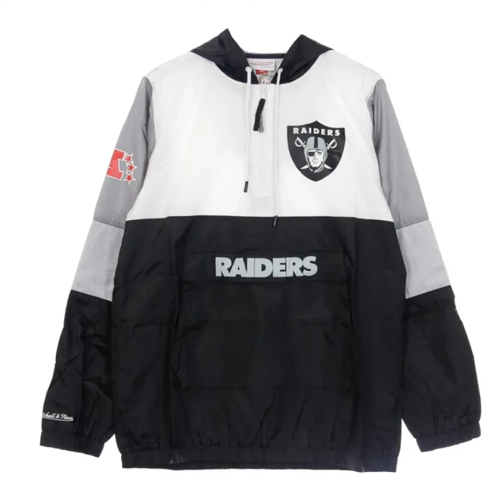 Skaljakker^Mitchell & Ness NFL Surprise Win Windbreaker Oakrai -Win Win Wind Jacket Hvid