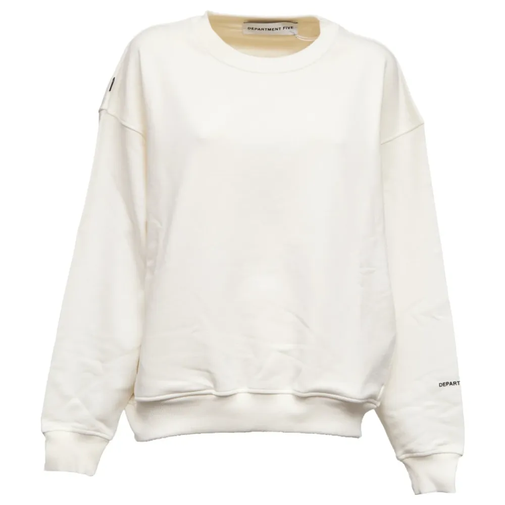 Sweatshirts|Striktrøjer & Sweatere^DEPARTMENT FIVE Non-brushed Crewneck Sweatshirt Hvid