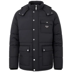 Jakker<Philipp Plein Nylon Puffer Jacket Gothic Plein Sort