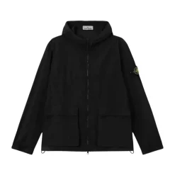 Skaljakker<Stone Island Nylon Smerigliato-TC Short Parka Sort