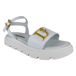 Sandaler^Dsquared2 Open-Toe Lædersandal Hvid