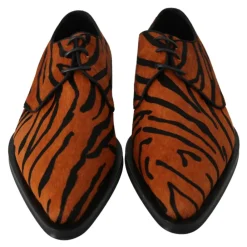 Snøresko<Dolce & Gabbana Tiger Mønster Formel Brogue Sko Orange