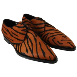 Snøresko<Dolce & Gabbana Tiger Mønster Formel Brogue Sko Orange