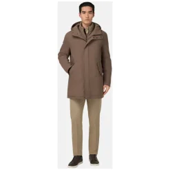 Frakker<Boggi Milano Out Wool Blend Parka Brun