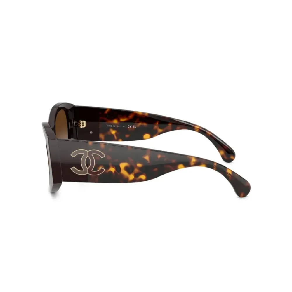 Solbriller^Chanel Oval Solbriller Brun