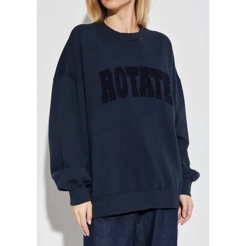 Sweatshirts|Striktrøjer & Sweatere<ROTATE Birger Christensen Oversize Sweatshirt Blå