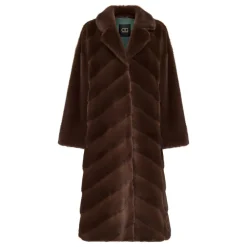 Frakker<Cesare Gaspari Oversized Faux Fur Coat - Brun