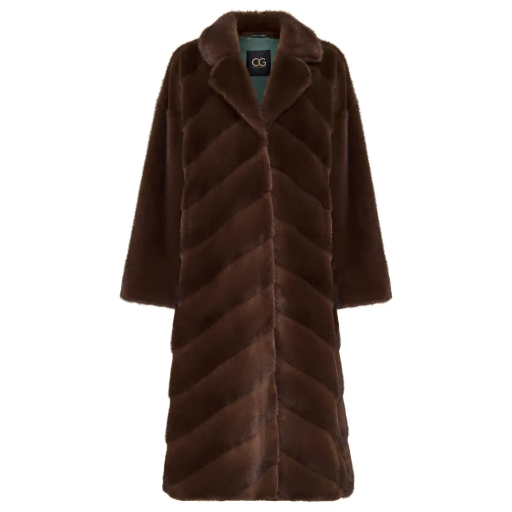 Frakker<Cesare Gaspari Oversized Faux Fur Coat - Brun