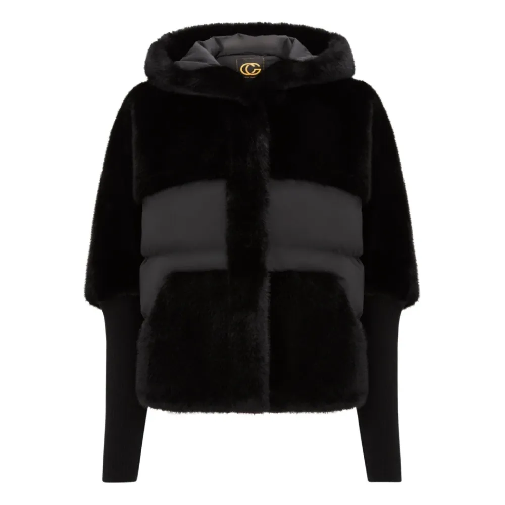 Jakker^Cesare Gaspari Oversized Faux Fur Jakke Sort