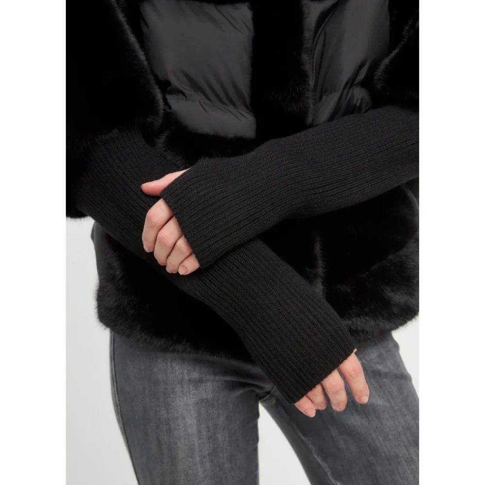 Jakker^Cesare Gaspari Oversized Faux Fur Jakke Sort