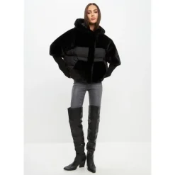 Jakker^Cesare Gaspari Oversized Faux Fur Jakke Sort