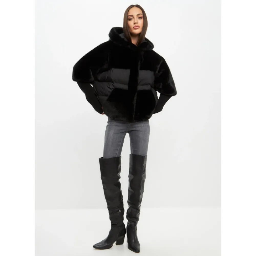 Jakker^Cesare Gaspari Oversized Faux Fur Jakke Sort