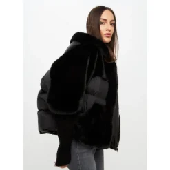 Jakker^Cesare Gaspari Oversized Faux Fur Jakke Sort