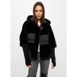 Jakker^Cesare Gaspari Oversized Faux Fur Jakke Sort