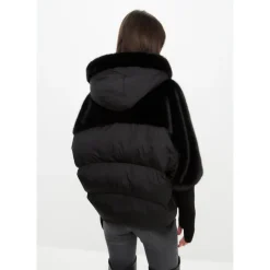 Jakker^Cesare Gaspari Oversized Faux Fur Jakke Sort