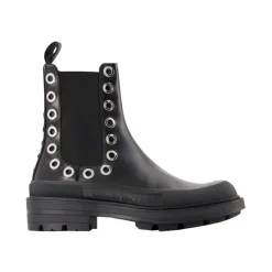 Chelsea Boots<Alexander McQueen Oversized Tread Chelsea Boots Sort