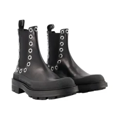 Chelsea Boots<Alexander McQueen Oversized Tread Chelsea Boots Sort