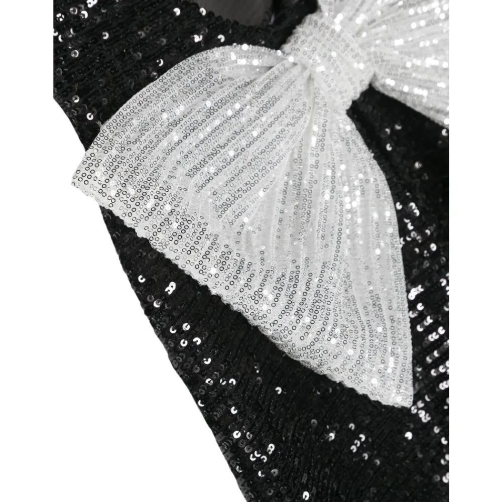 Kjoler & Nederdele^Balmain Paillet Festkjole Trapez Stil Sort