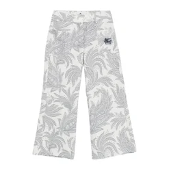 Underdele<Etro Paisley Print Wide Trousers Beige