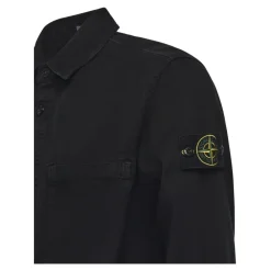 Skjorter<Stone Island Panama Cotton Overshirt Sort