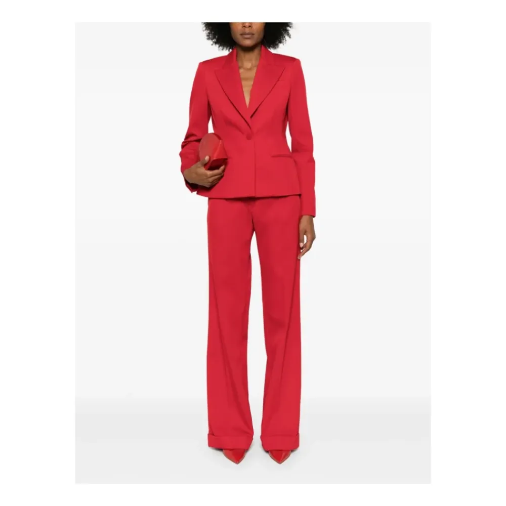 Bukser^Amen Pantalone Wide Trousers Rød