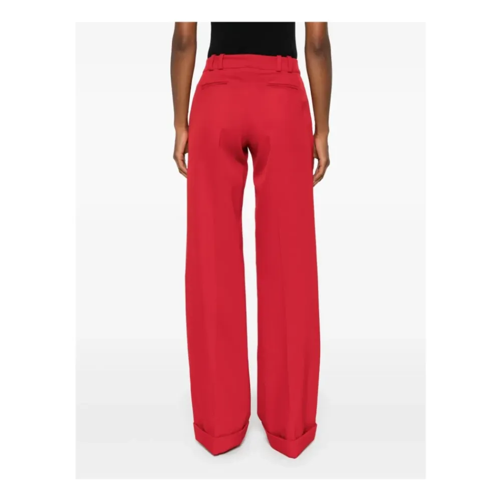 Bukser^Amen Pantalone Wide Trousers Rød