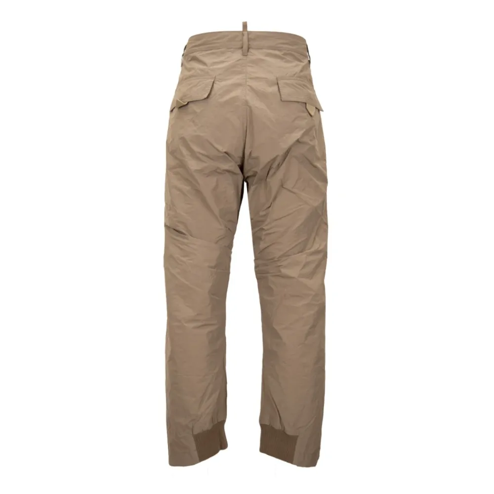 Træningsbukser & Tights^Dsquared2 Pantaloni Bottone Cerniera Beige