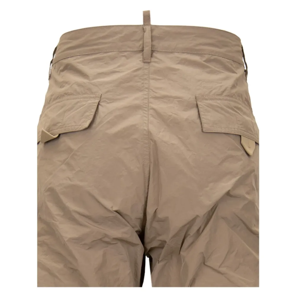 Træningsbukser & Tights^Dsquared2 Pantaloni Bottone Cerniera Beige